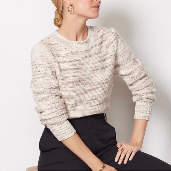 Evereve Mia Mark Puff sleeve crewneck pull over sweater - Picture 11 of 12